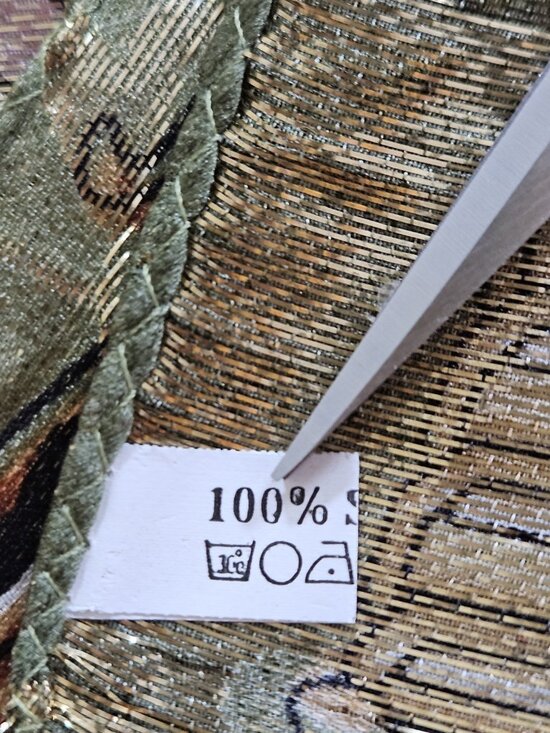 Unbranded Silk Scarf Womens 31 x 32 Inches Multicolor Gold Floral Feathers Print - Picture 11 of 15